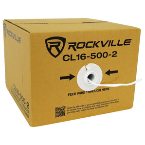 Rockville CL16-500-2 CL2 Rated 16 AWG 500' Speaker Wire In Wall Ceiling 70V 100V