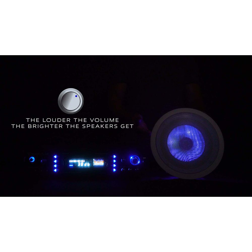 HC65-LED White 4-Pack + RPA60BT Bluetooth Receiver Bundle