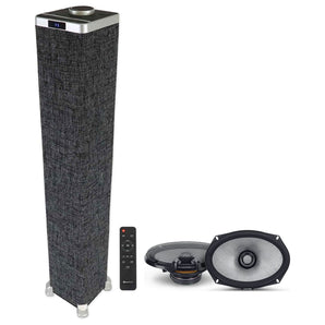 Pair Alpine R2-S69 6x9" 2-Way High-Resolution Car Speakers+Home Tower Speaker