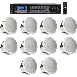 10 JBL 3" Ceiling Speakers+350w 6-Zone Bluetooth Amplifier 4 Restaurant/Bar/Cafe