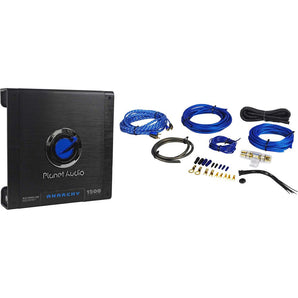 New Planet Audio AC1500.1M 1500W Class A/B 2 Ohm Mono Amplifier+Amp Kit+Remote