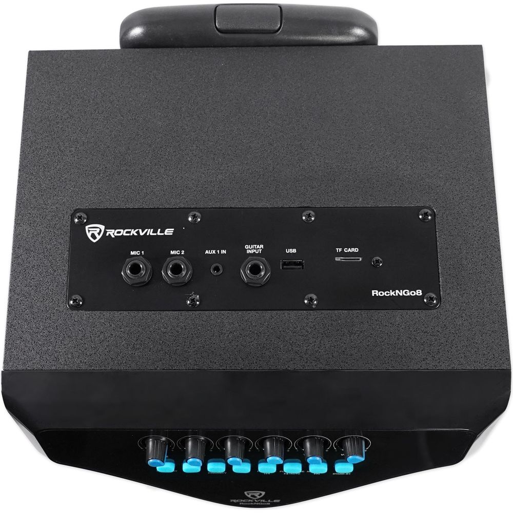 ROCKnGo 8 Portable Karaoke Speaker + Wireless Microphone Bundle