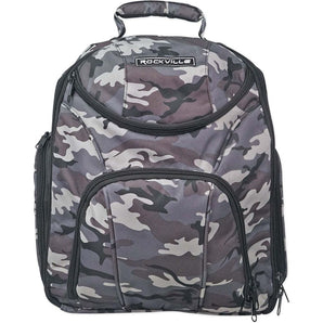 Rockville DJ Controller Case Travel Camo Backpack Bag Fits 19"w x 20"h x 13"d