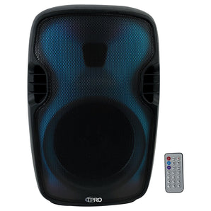 Technical Pro PLIT15 Portable 15" Bluetooth Party Speaker with LED+Wireless Link