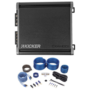 KICKER 46CXA4001T CXA400.1 400 Watt Mono Class D Car Audio Amplifier+Amp Kit
