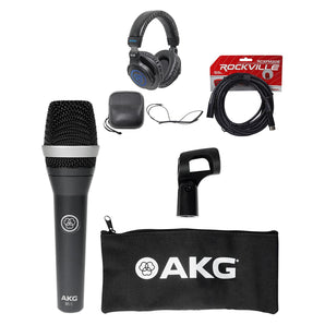 AKG D5 C Professional Dynamic Cardioid Vocal Microphone D5C Mic + Headphones