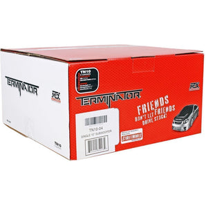 (2) MTX Terminator TN10-04 10” 600w Subwoofers+Vented Box+Mono Amplifier+Amp Kit