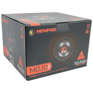 Memphis Audio MJP1044 10" 750 Watt RMS MOJO Subwoofer+Mono Amplifier+Amp Kit