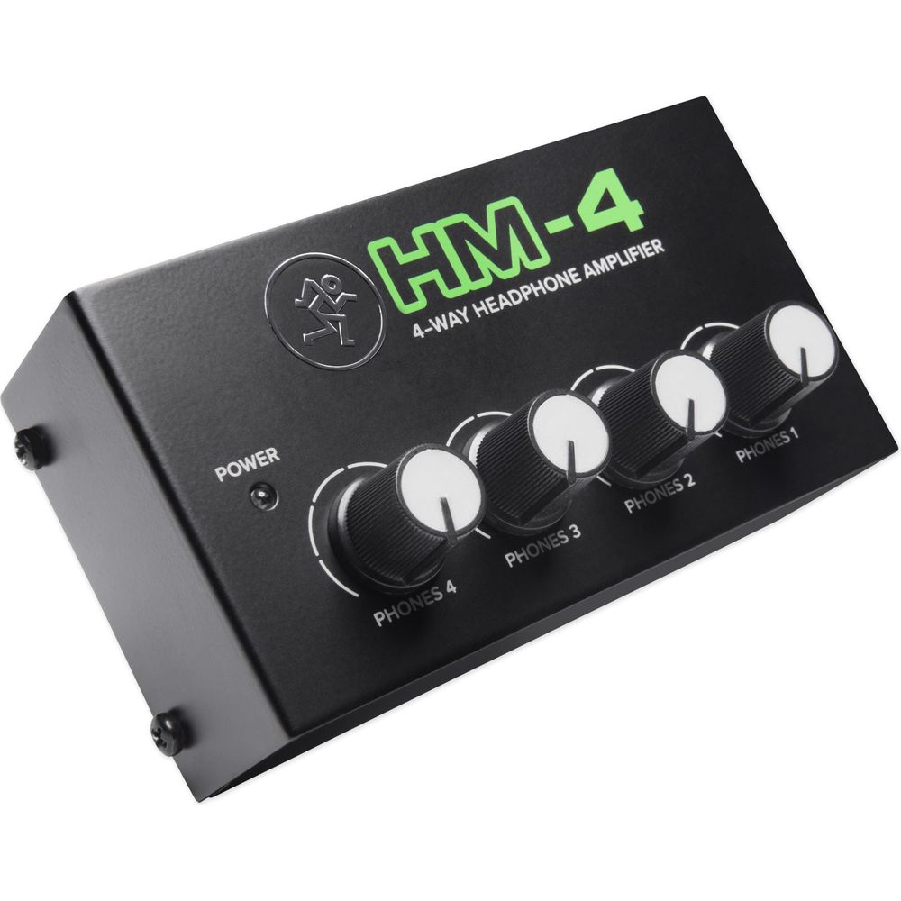Mackie HM-4 4-Way Distribution Headphone Amplifier Amp w/4 Headphone Outputs