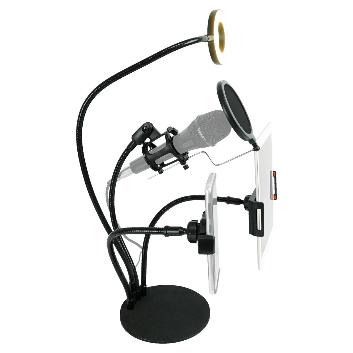Conference Room/Work From Home Desk Light w/Mic + Phone + Tablet Stand