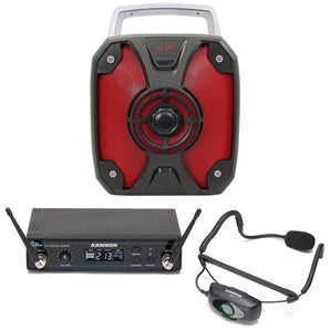 SAMSON AirLine 99 Wireless Headset Microphone Fitness System+Bluetooth Speaker