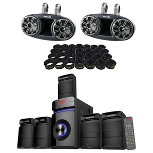 Kicker 41KMT674 6.75" 300W RMS Marine Wakeboard Towers+Free Home Theater System