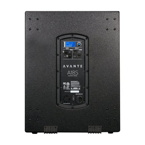 Avante Audio A18S 1600W Achromic Series 18" Active DJ PA Subwoofer w/ DSP/EQ ADJ