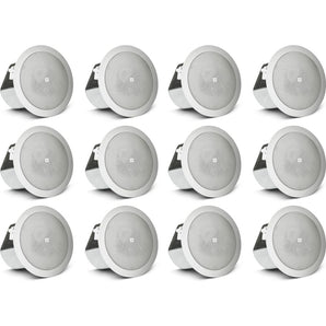 (12) JBL CONTROL 12C/T 3" 15w 70v In-Ceiling Speakers For Restaurant/Bar/Cafe