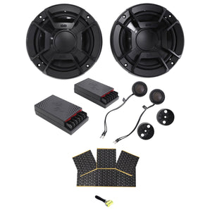 Polk Audio DB6502 6.5" 600 Watt Component Car/ATV/Motorcycle Speakers + Rockmat