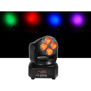 Rockville RockOn-7 RGBW Moving Head Light Fixture For Church Stage