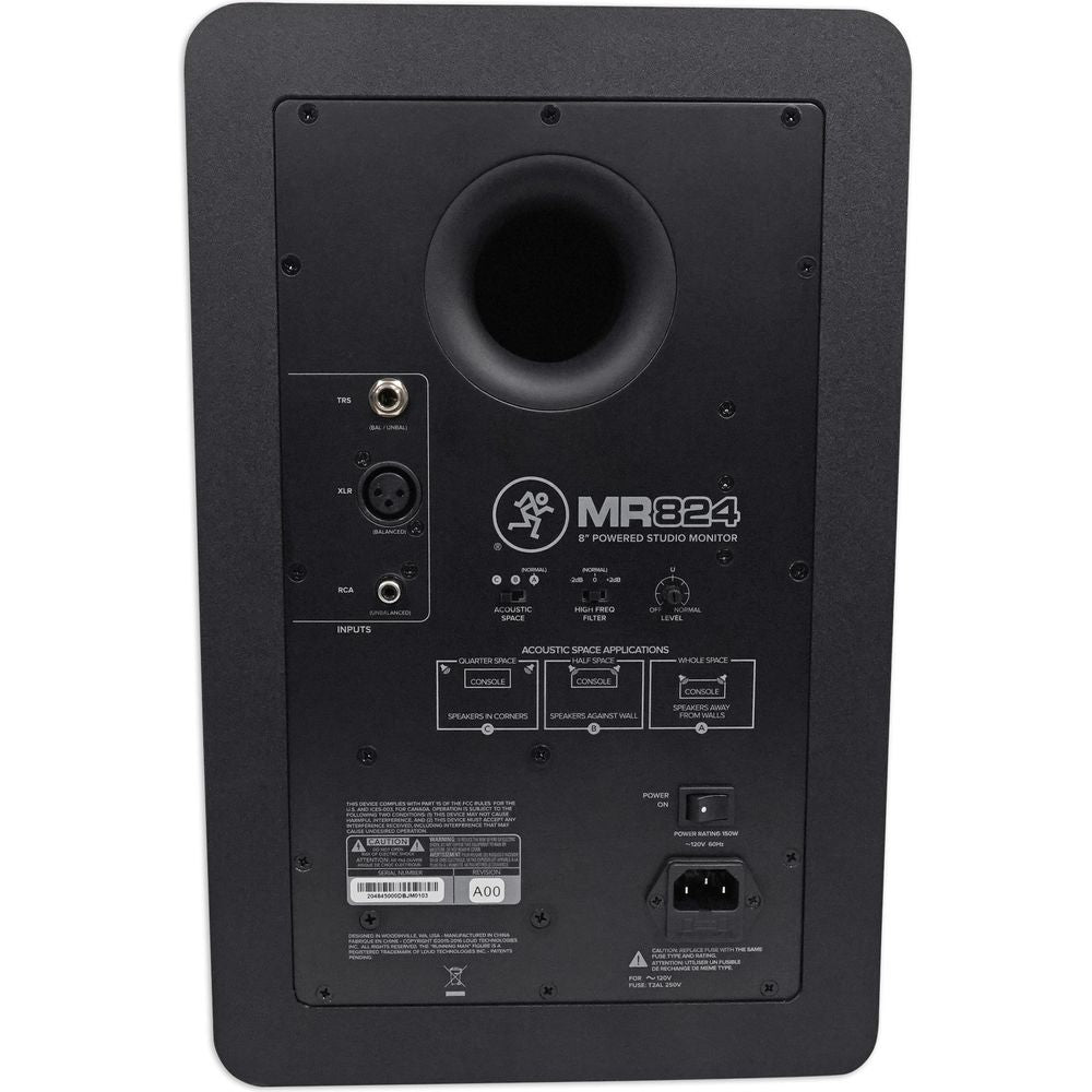 MR824 8" 85 Watt Powered Studio Monitor Class A/B Bi-Amped+Free Speaker