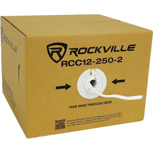 Rockville RCC12-250-2 CL2 Rated 12 AWG 250' CCA Speaker Wire In Wall Ceiling 70V