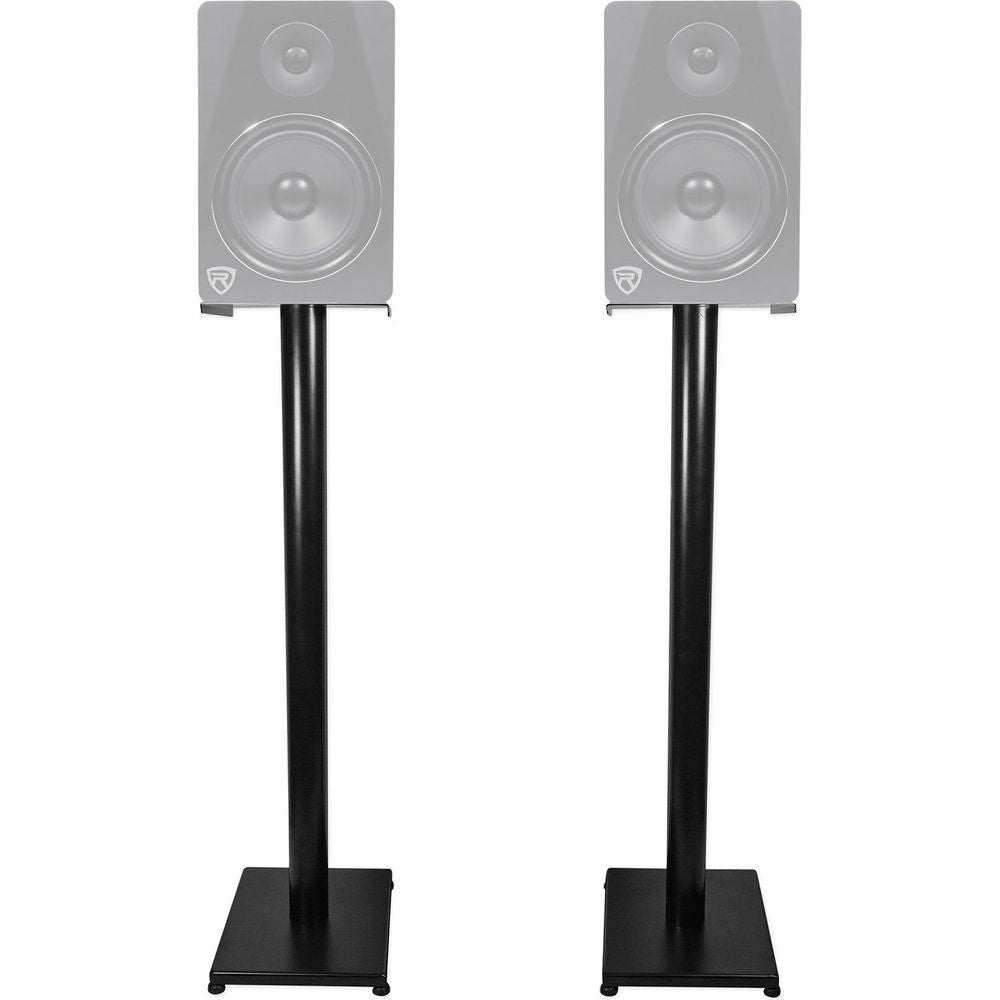 (2) MR824 8in Powered Studio Monitor Bundle with 37in Stands