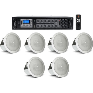 6) JBL 3" Ceiling Speakers+350w 6-Zone Bluetooth Amplifier 4 Restaurant/Bar/Cafe