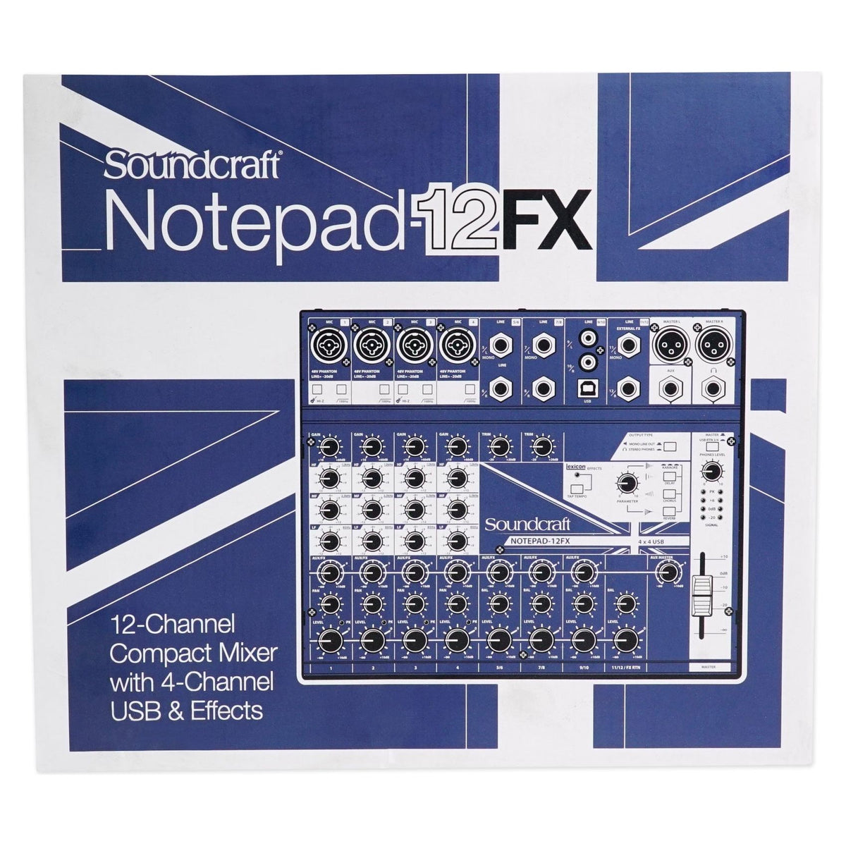 Notepad-12FX 12-Channel Mixer + PSP5 Phantom Power Supply
