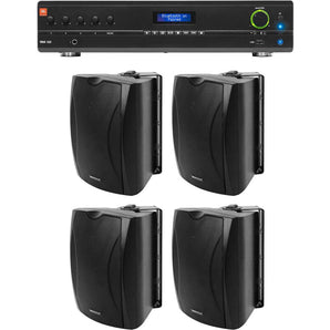 JBL VMA160 Commercial/Restaurant 70v Bluetooth Amplifier+(4) 6.5" Wall Speakers