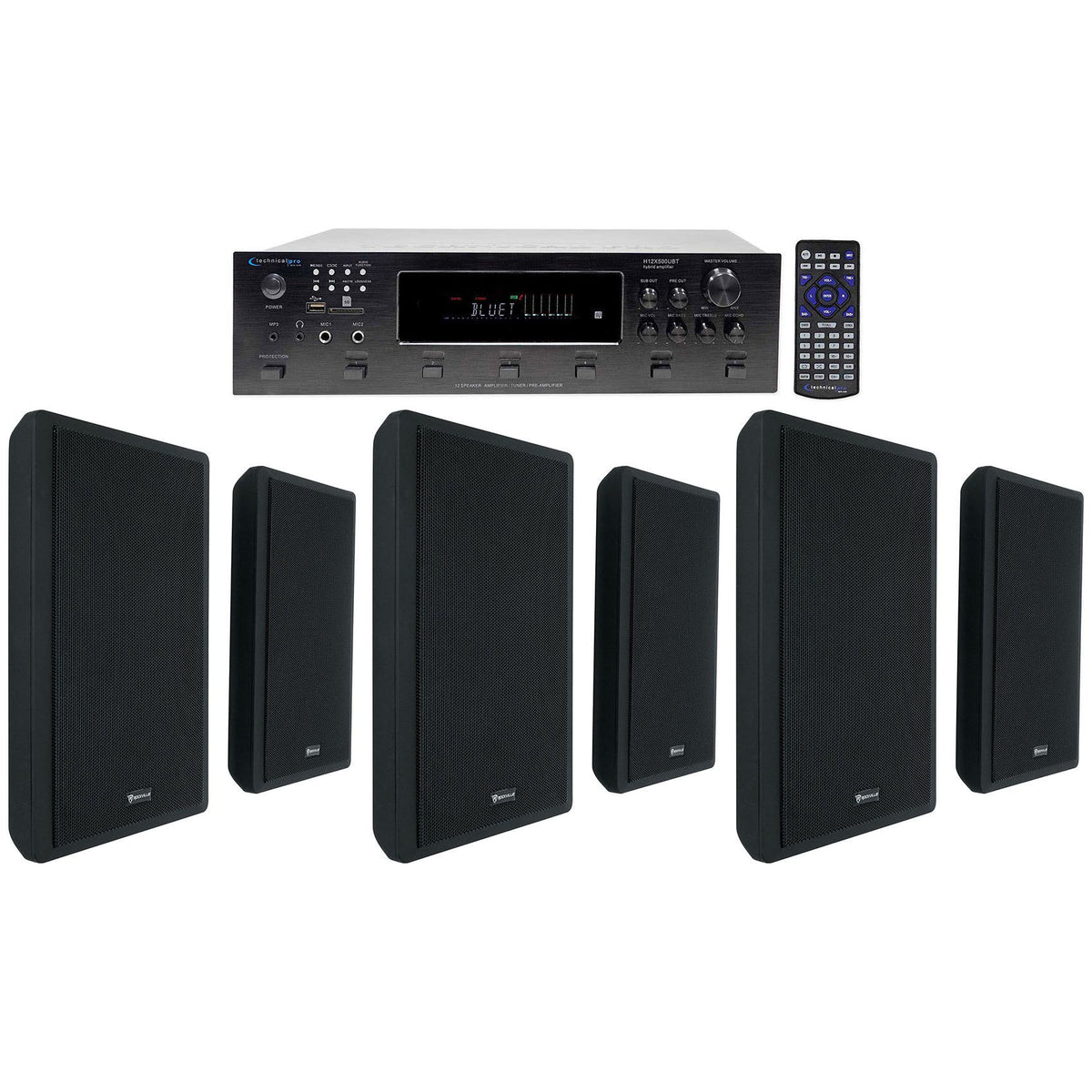 H12X500UBT + ROCKSLIM Black 3-Pair COMM