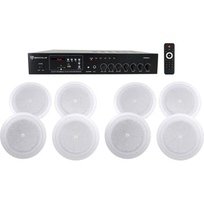 (8) JBL 8" 70v Ceiling Speakers+Commercial Amplifier For Restaurant/Bar/Cafe