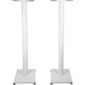 Pair Rockville RS37W 37" Steel Bookshelf Speaker/Studio Monitor Stands in White
