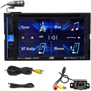 JVC KW-V25BT 6.2" DVD Receiver Bluetooth Monitor Sirius XM/iphone/Android+Camera