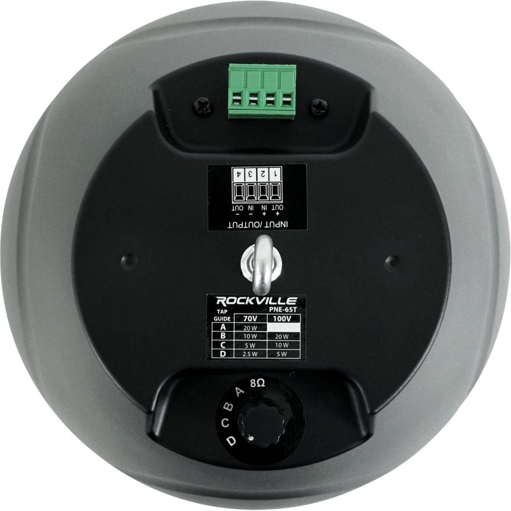 6-Zone Commercial Amp+7 Black Pendant Speakers For Restaurant/Bar/Cafe