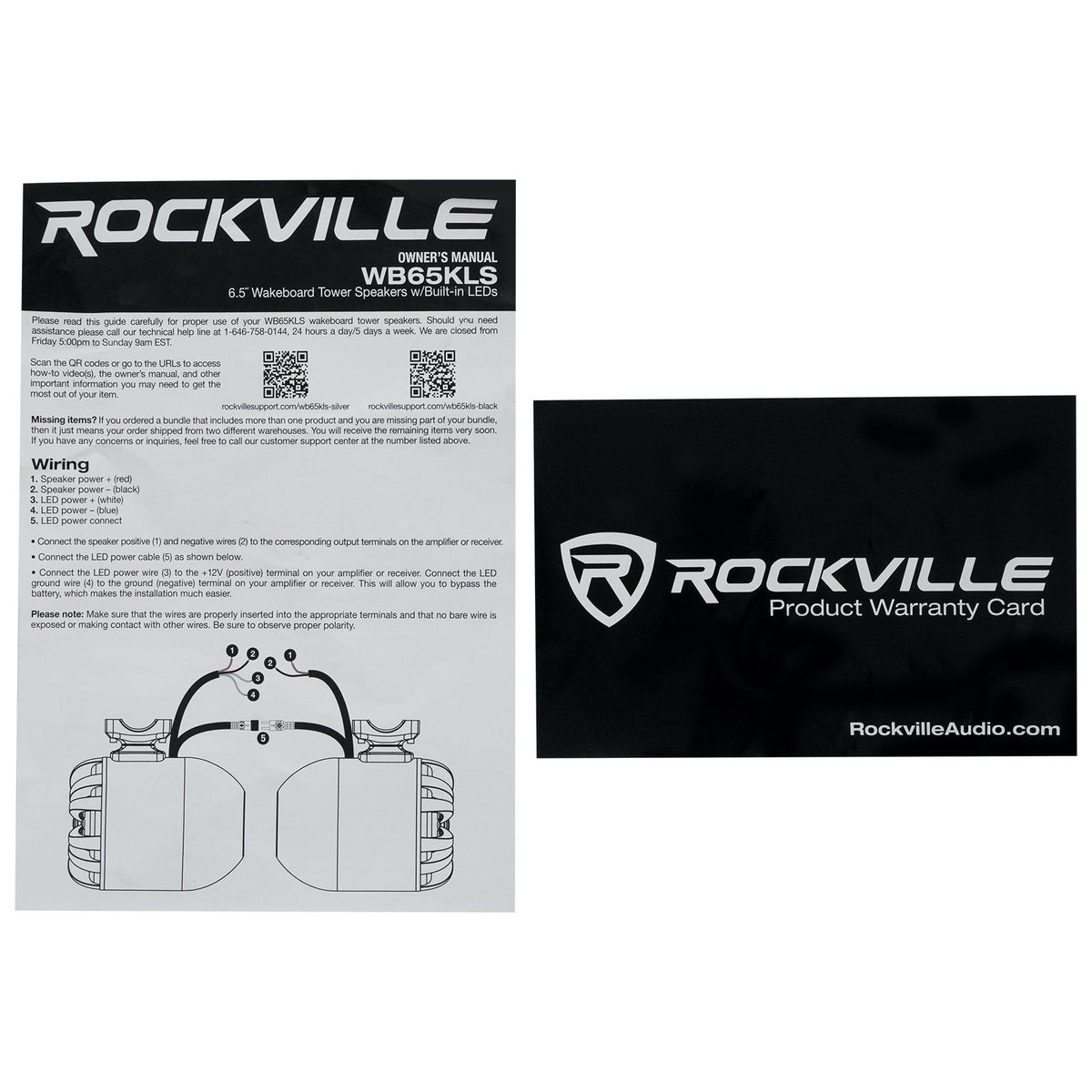 WB65KLS Silver 4-Pack + RXM‑S20 Amp + RWK8ATV OFC Wiring Kit Bundle