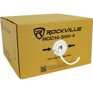 Rockville RCC14-500-4 CL2 Rated 14 AWG 500' 4 Conductor CCA Speaker Wire In-Wall