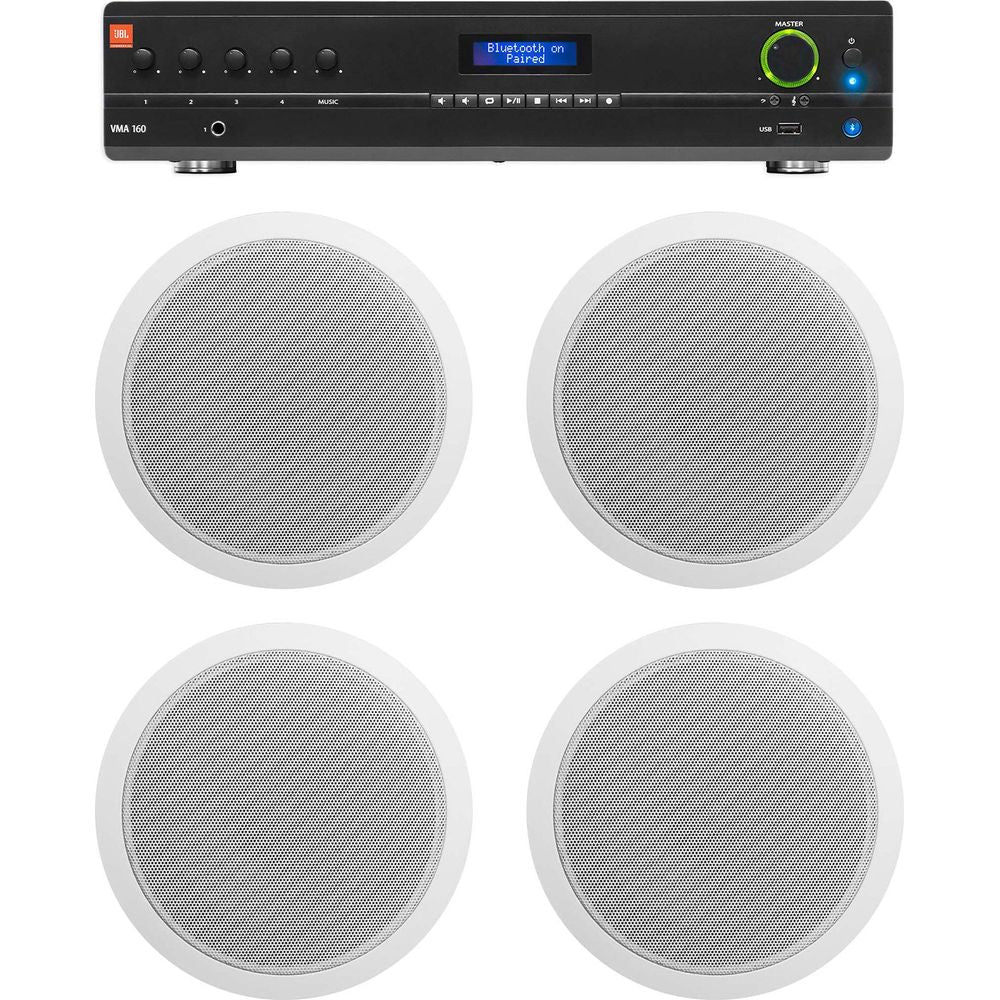 VMA160 Amplifier + 4 6" White Ceiling Speakers