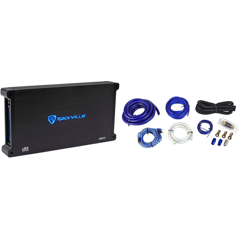 dB15 Mono Amplifier + 0 AWG Copper Amp Kit Bundle