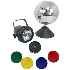 American DJ ADJ MB 8 COMBO 8" Mirror Ball+Pinspot+Color Lenses + LED Fog Machine