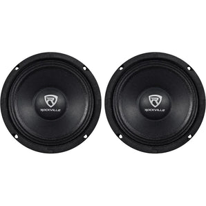 (2) Rockville RM64PRO 6.5" 400 Watt 4 Ohm SPL Mid-Bass Midrange Car Speakers