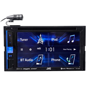 JVC KW-V25BT 6.2" DVD Receiver Bluetooth Monitor Sirius XM/iphone/Android+Camera