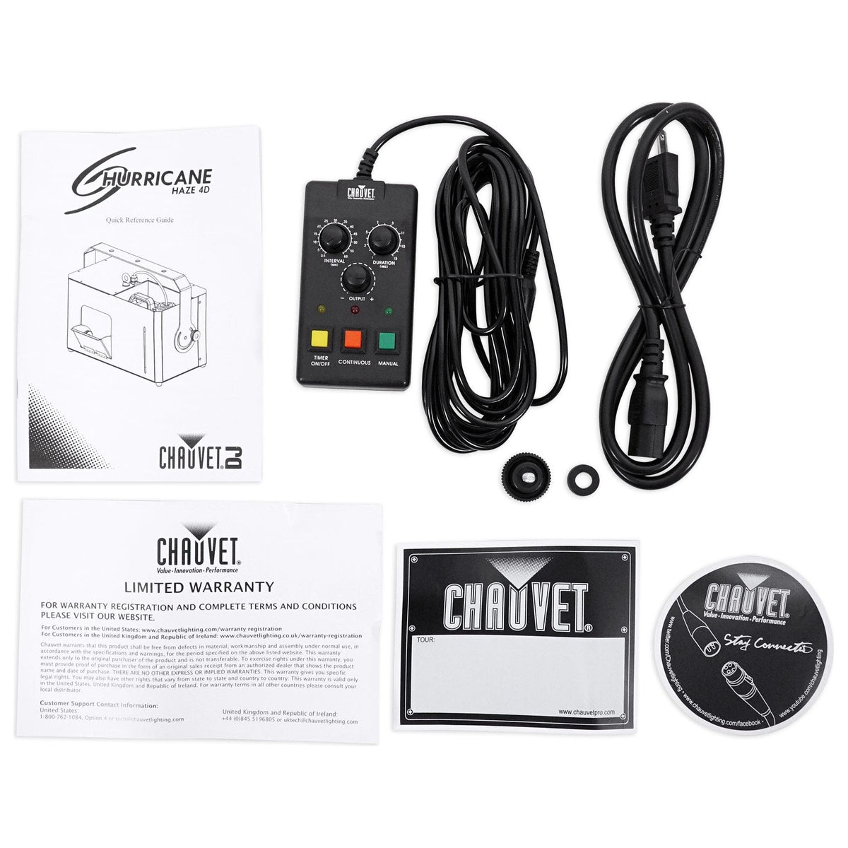 Chauvet Hurricane Haze 4D DMX Hazer Machine w/ Remote+Timer+(3) Gallons Fluid