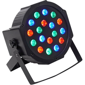 (8) Rockville RockPAR50 LED RGB Compact Par Can DJ/Club DMX Wash Lights+Cables