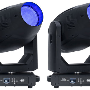 (2) American DJ ADJ Focus Profile 400w CMY LED Gobo Beam DMX Moving Head Lights