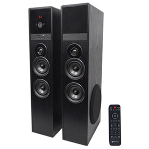 Rockville TM80B Black Home Theater System Tower Speakers 8" Sub/Bluetooth/USB