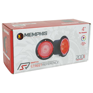 (4) Memphis Audio SRXPTV2 4" 100w RMS Car Pro Tweeters with LED - Efficient