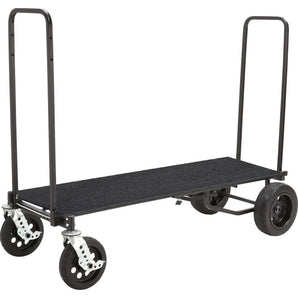 RocknRoller R12STEALTH Black 500lb Capacity DJ PA Transport Cart+Equipment Deck