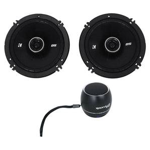 Pair Kicker 43DSC6504 DSC650 6.5" 240w Car Speakers+Portable Bluetooth Speaker