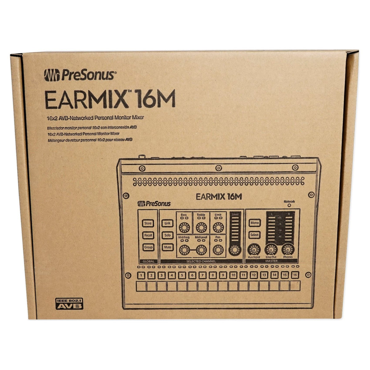 3 EarMix 16M AVB Monitor Mixers + 3 Mackie MC-250 Headphones