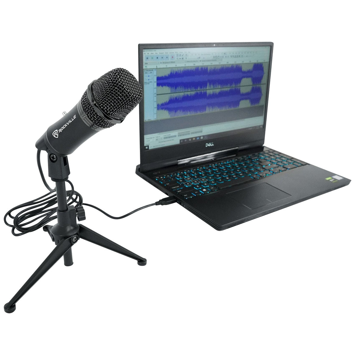 Rockville Z-Stream USB Microphone + RockPop Dual-Screen Filter Bundle