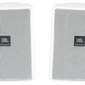 2 JBL Control 23-1-WH 3" Indoor/Outdoor 70v Commercial White Wall Mount Speakers