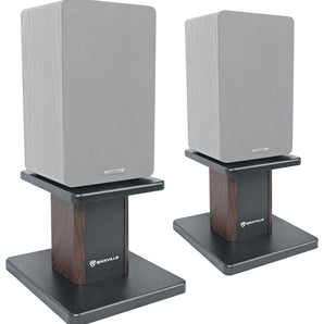 Rockville 8” Dark Wood Studio Monitor Speaker Stands For JBL 305P MKII Monitors