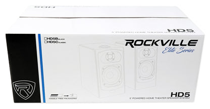 HD5B Black + RHSB8 Wall Mount Brackets Bundle